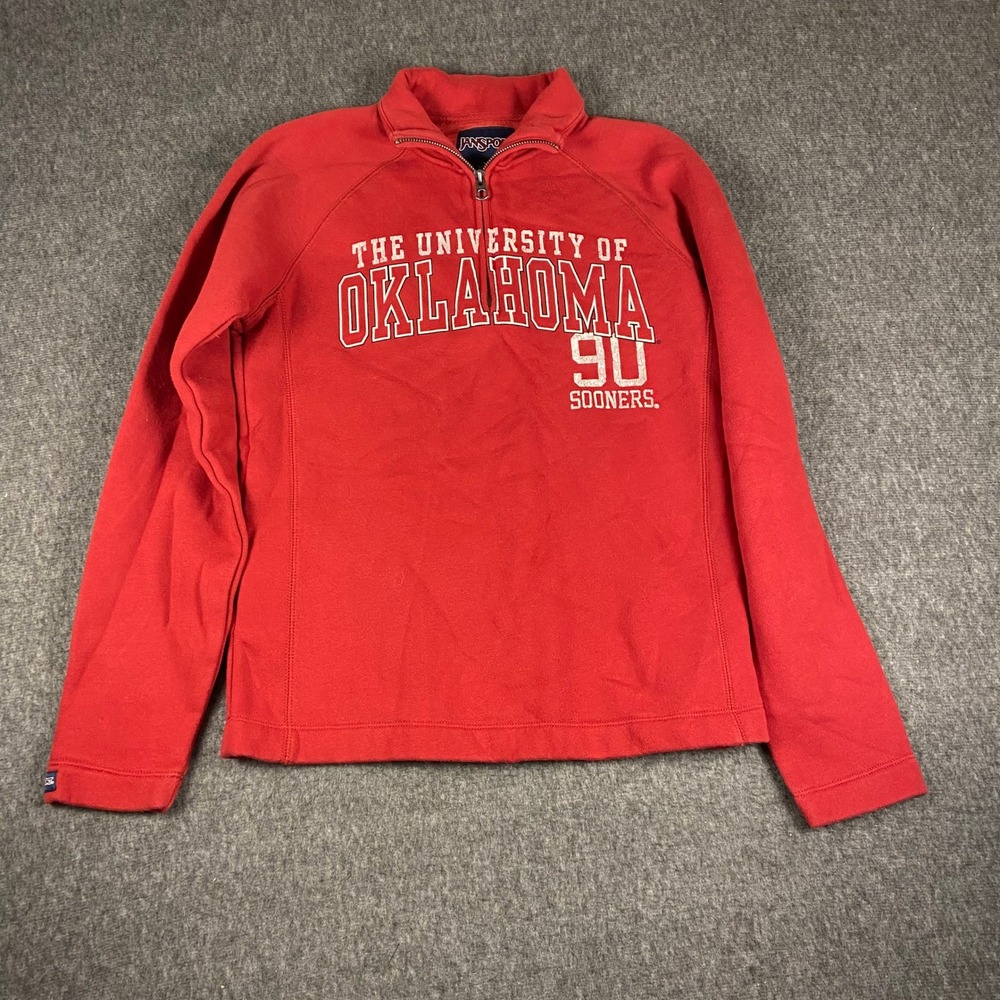 Jansport University of Oklahoma Sooners 1/4 Zip Pullover Sweatshirt - Medium